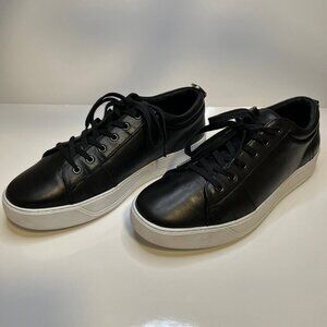 Andrew Marc Darwood Men's Black Leather Sneakers – Size US 8